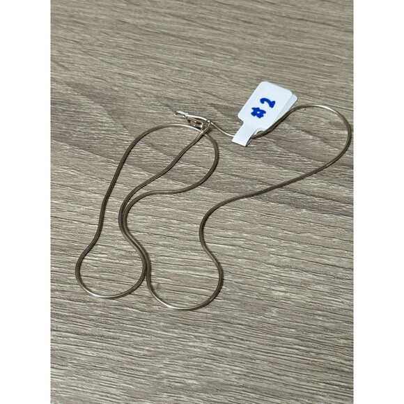Sterling Silver 18 Inches Snake Chain Necklace - Picture 2 of 3